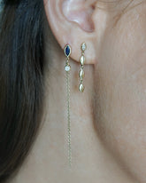 Rainbow Sapphire & diamond Earrings